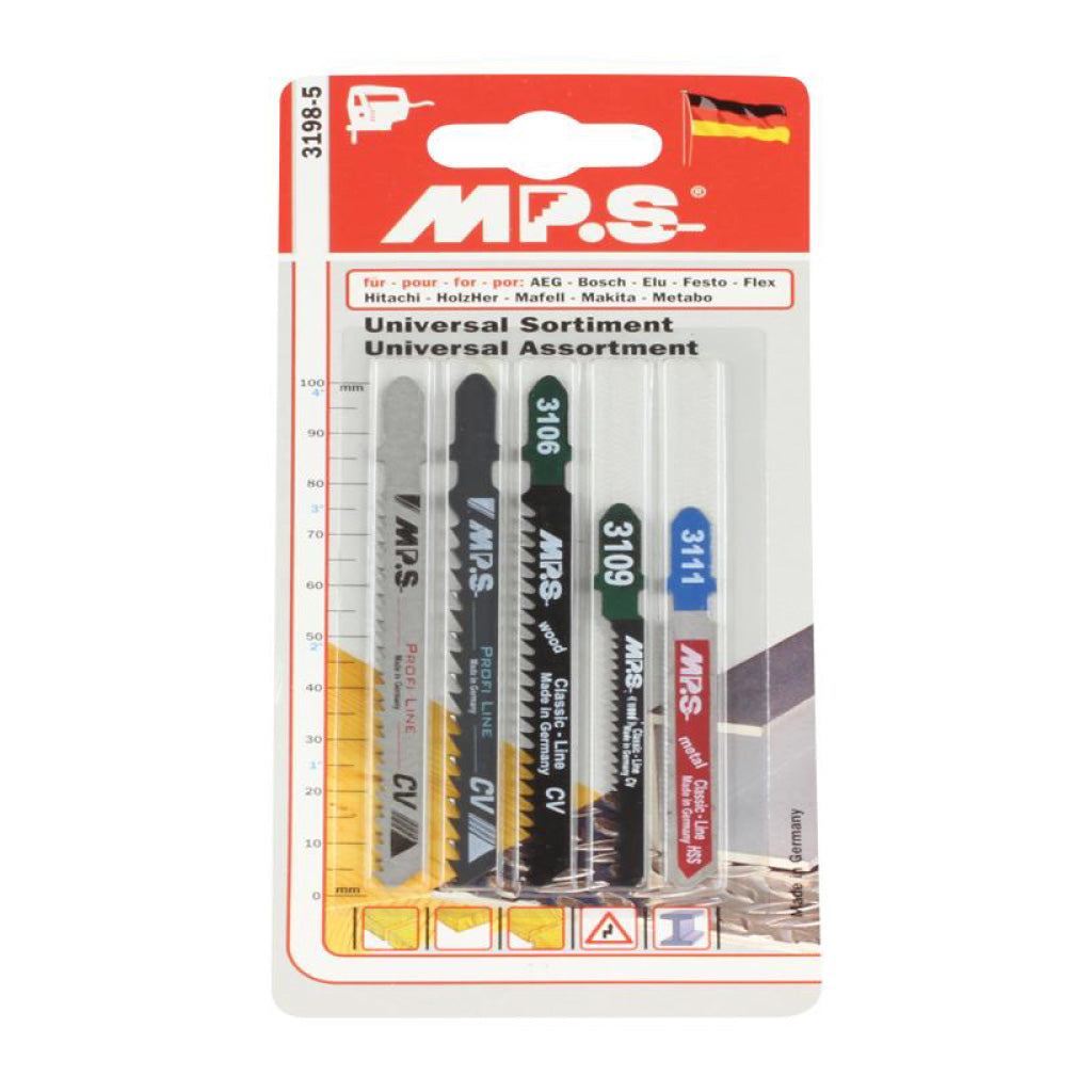 ALPHA JIGSAW BLADE EURO SHANK 5 PCE ASSORTED SET