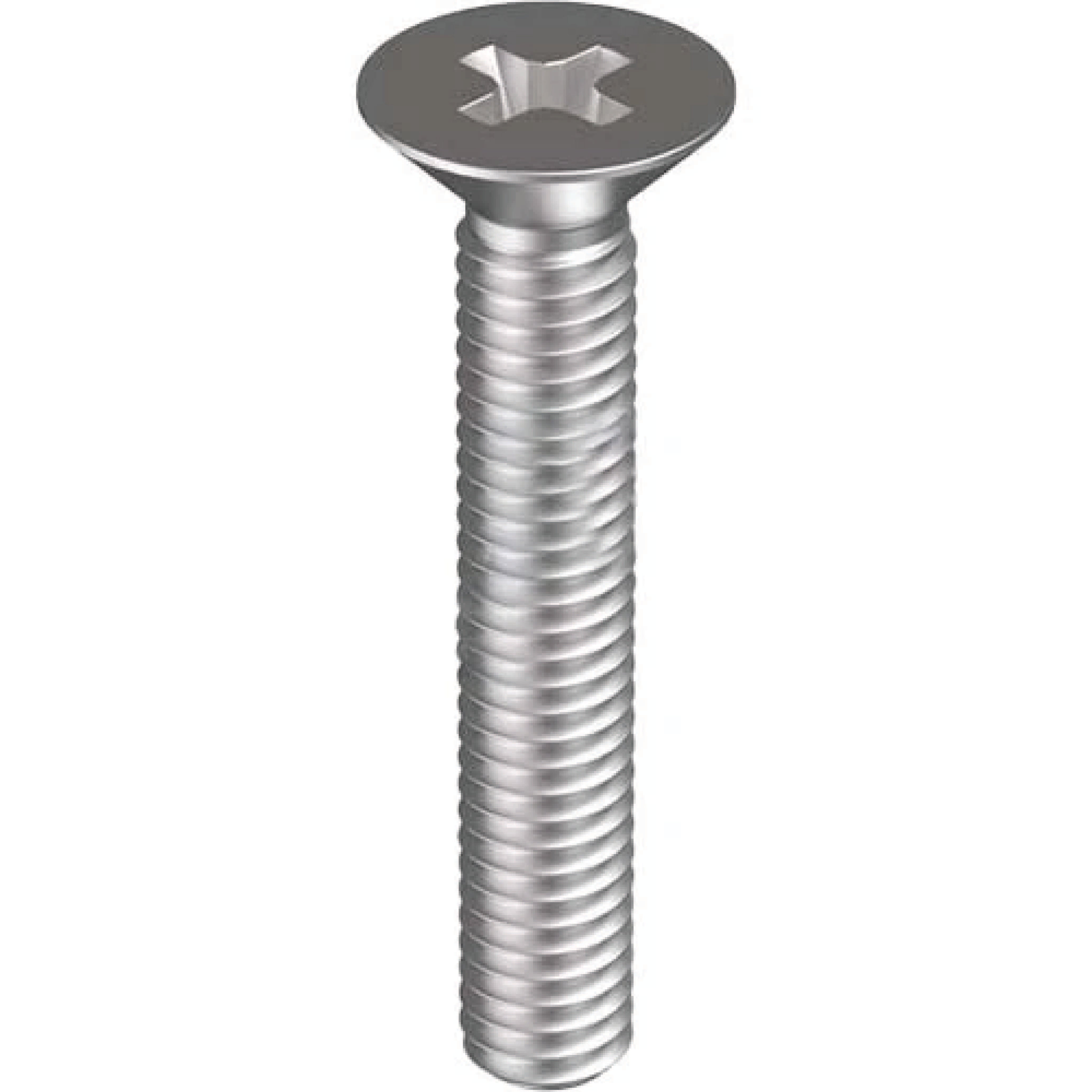 Countersunk (Csk) Phillips Metal Thread Screw Zinc