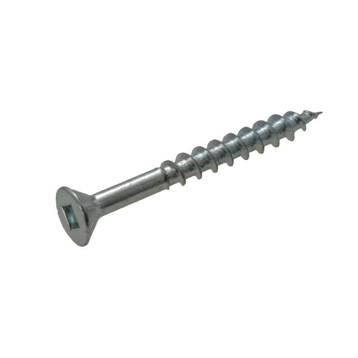 Square Drive Ribbed Countersunk Chipboard Screws (500 Pack) - Class 3 Galvanised