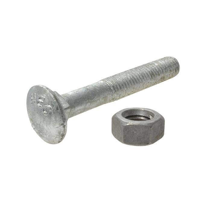 Cup Head Bolt And Nut Galvanised - Metric