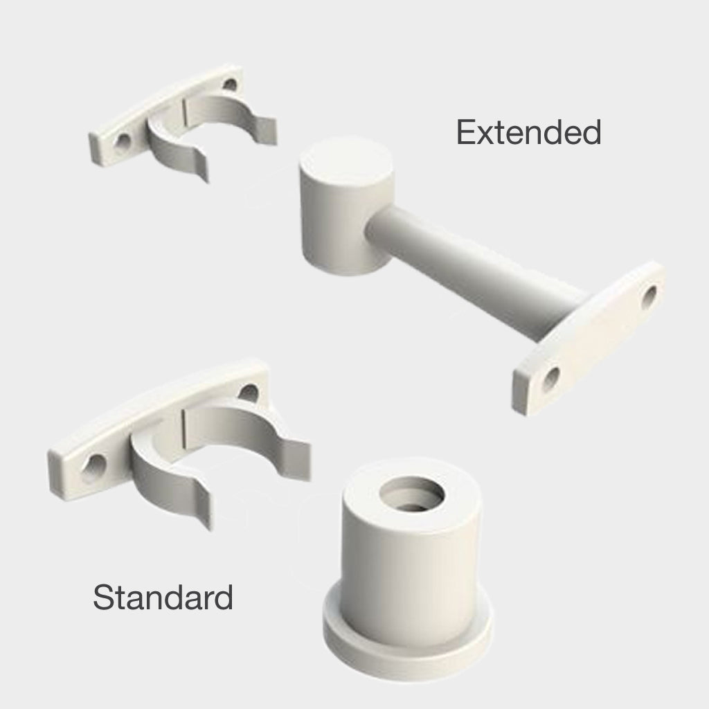 Emro Door Clip & Catch White With Screws Extended 70mm