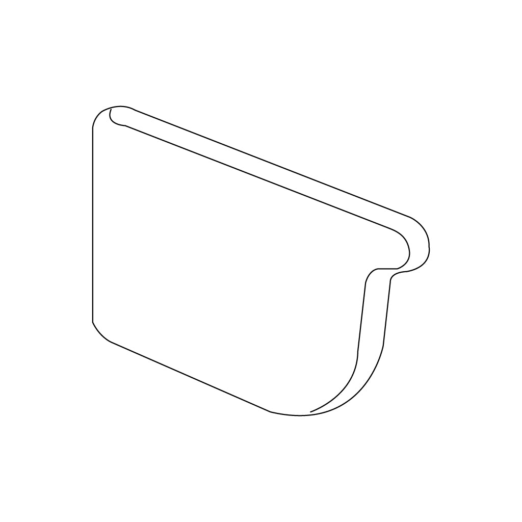 Lysaght Quad Gutter 150mm End Stop Zincalume