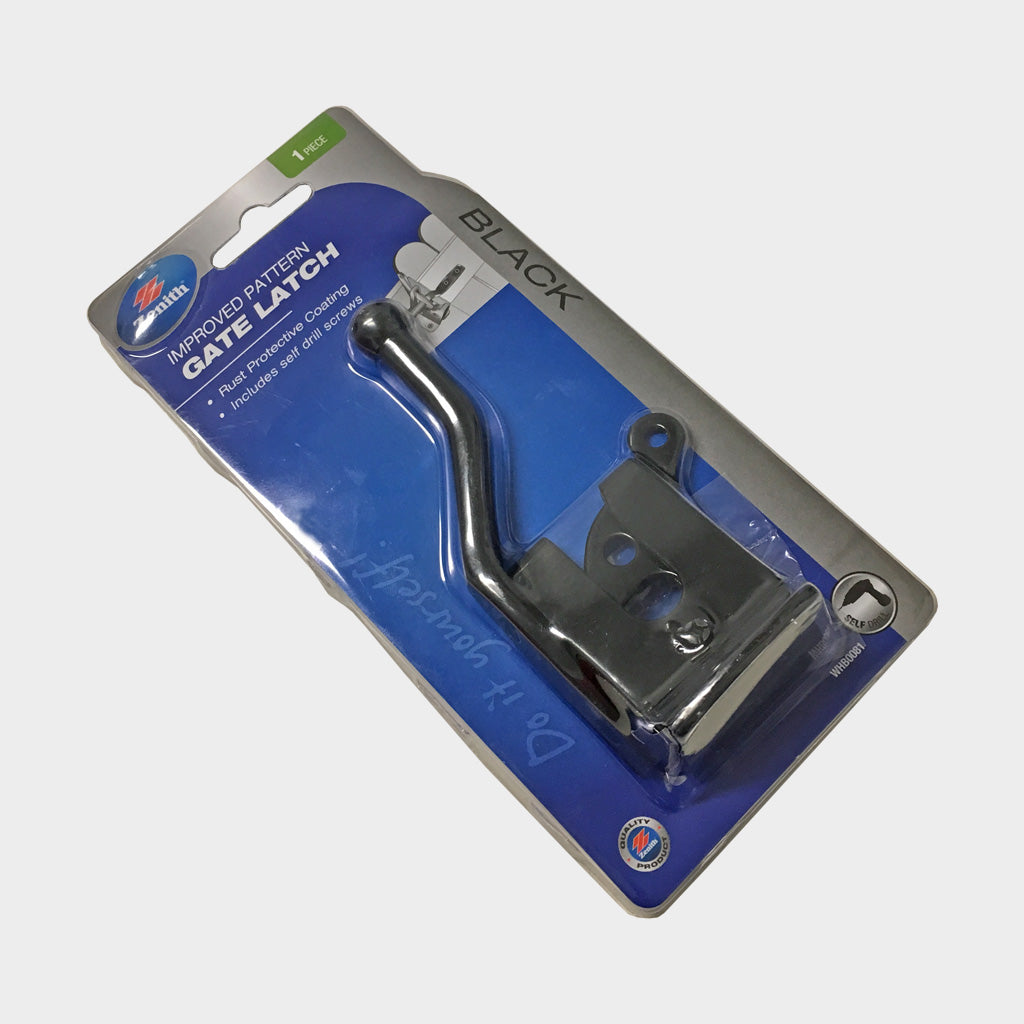 GATE LATCH IMPROVED PATTERN BLACK