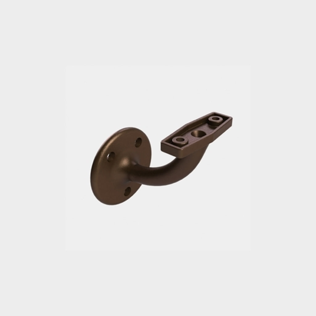 HANDRAIL BRACKET CONVENTIONAL 60MM EXTENSION ZINC POWDER COATED BRONZE TRADE POLY PACK