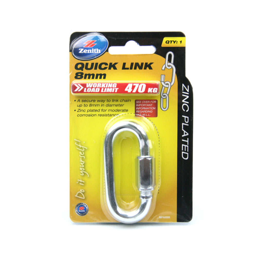 CHAIN QUICK LINK ZINC 8MM