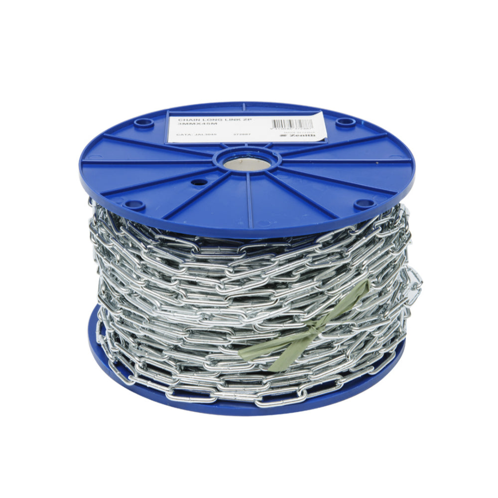 LONG LINK CHAIN E/GALV 3MM