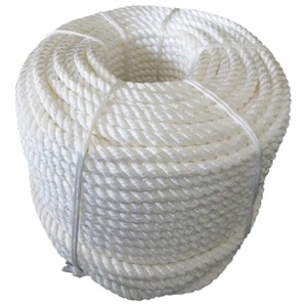 SILVER ROPE S STRAND WHITE 12MM