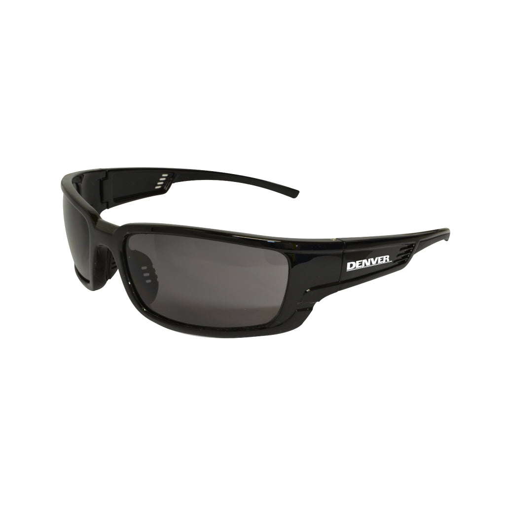 Safety Glasses Anti-Fog Anti-Scratch Premium Denver Smoke With Black Frame