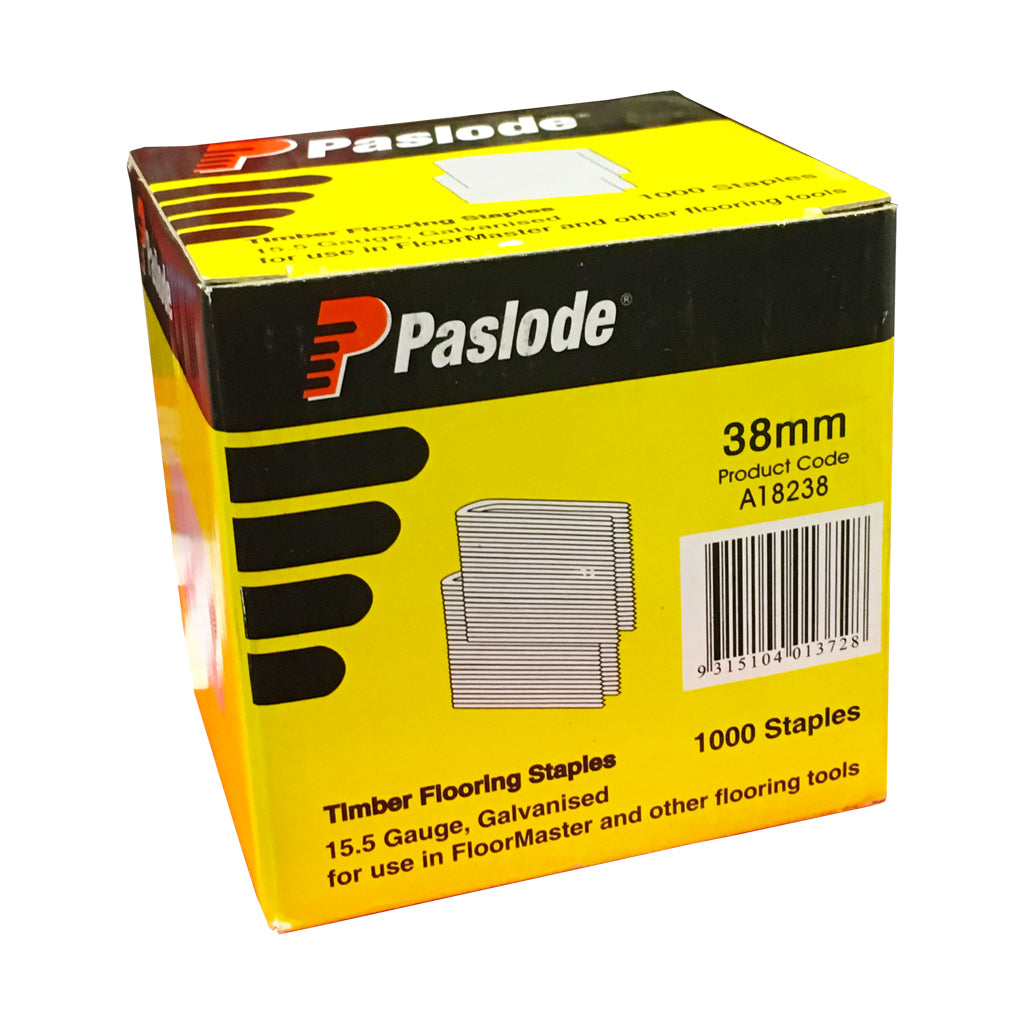 COLLATED STAPLE FLOORING 15.5 GAUGE SMOOTH GALV FLOORMASTER BOX OF 5,000