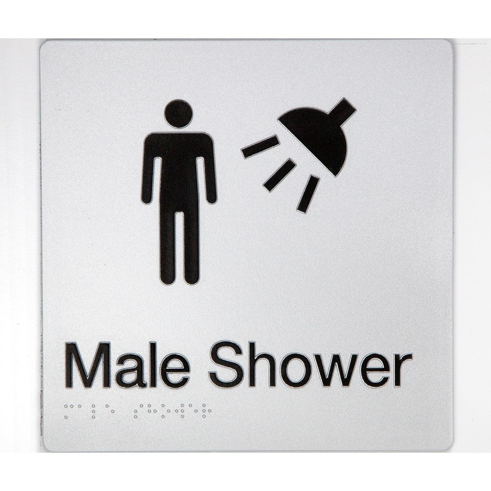 Braille Shower Sign