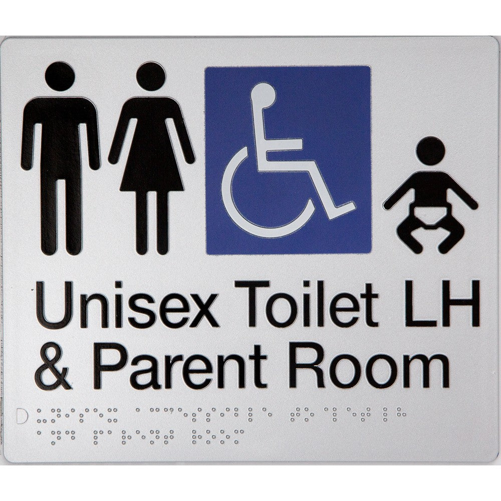 Braille Accessible Toilet And Parent Room Sign
