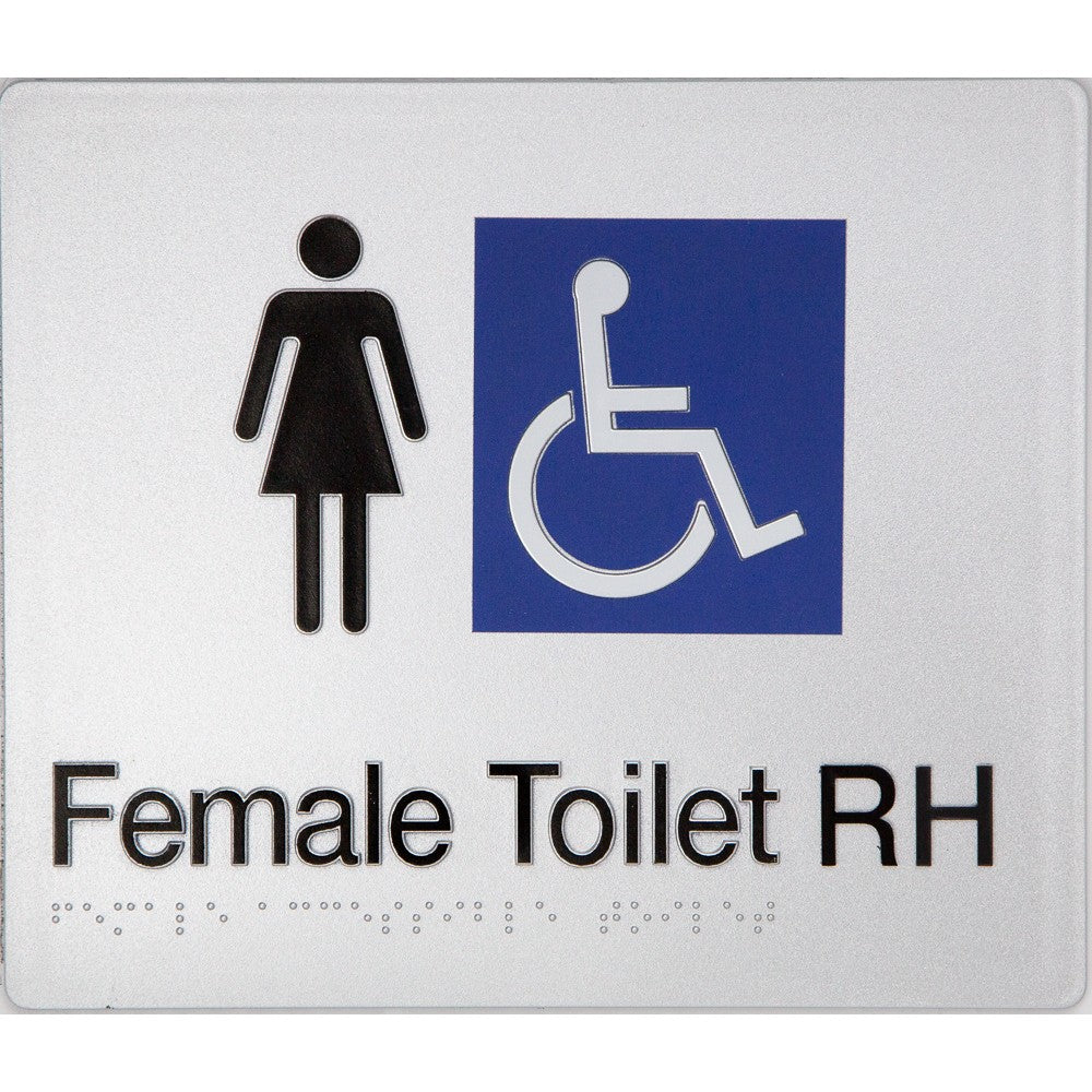 Braille Accessible Toilet Sign