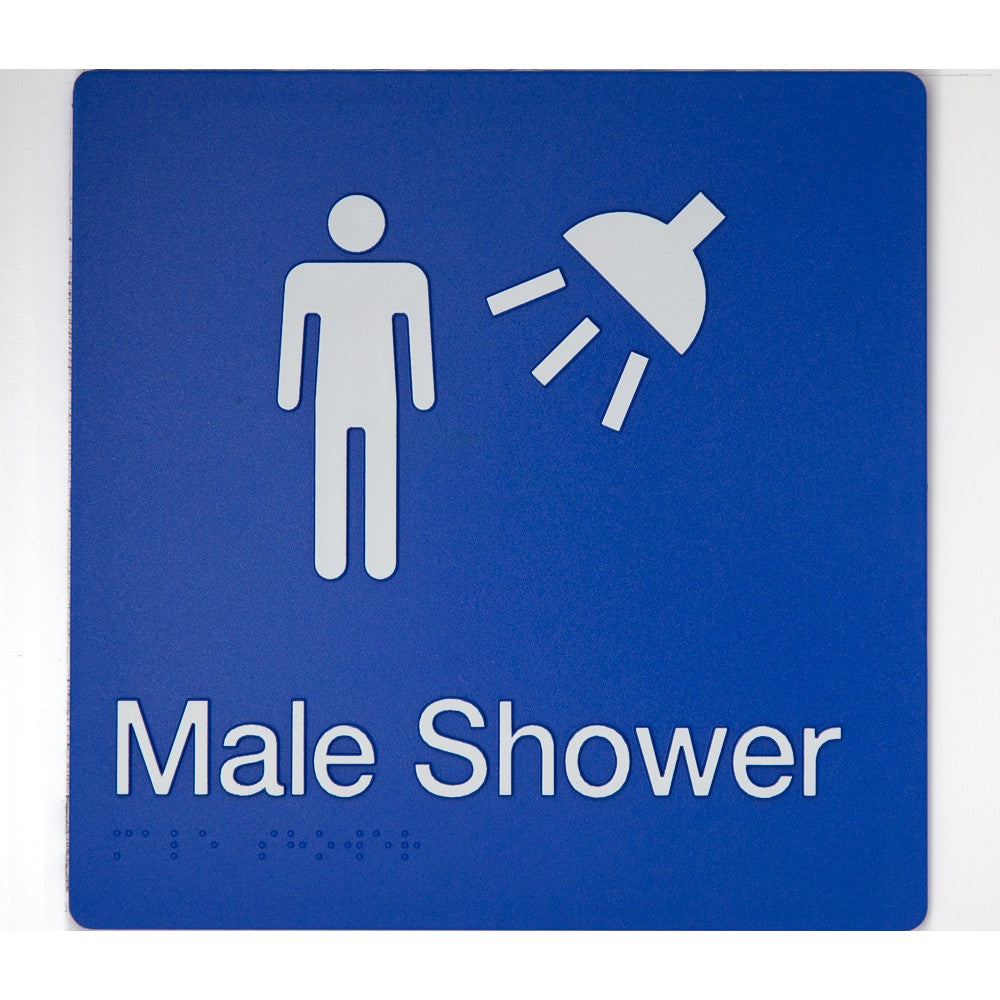 Braille Shower Sign