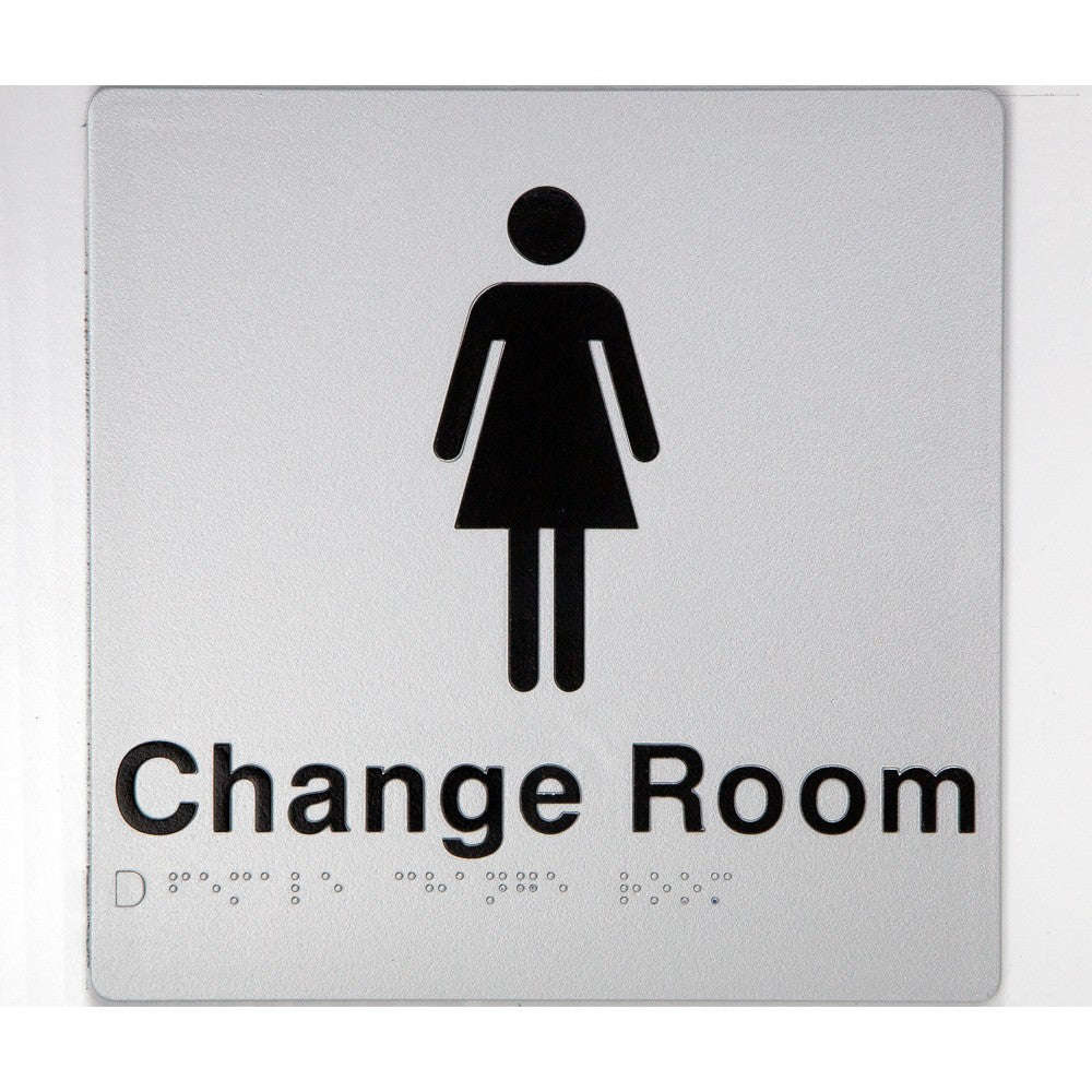 Braille Change Room Sign