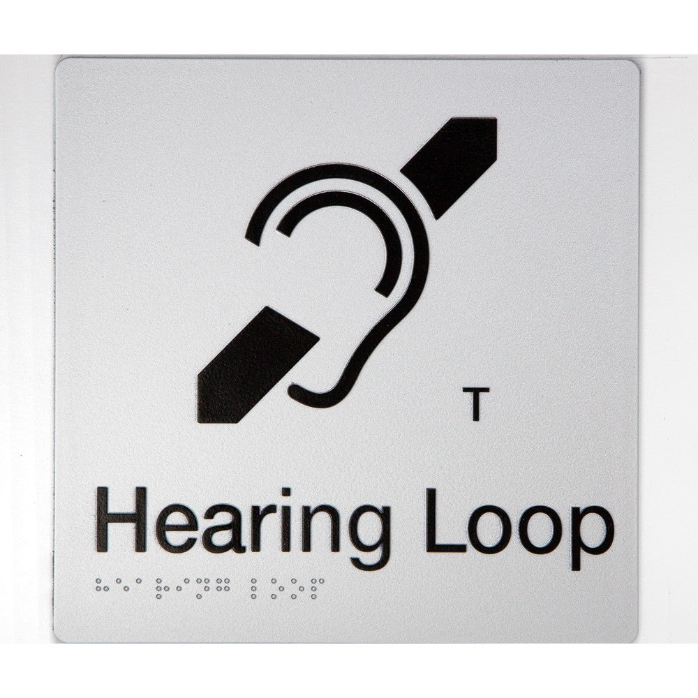 Braille Hearing Loop Sign