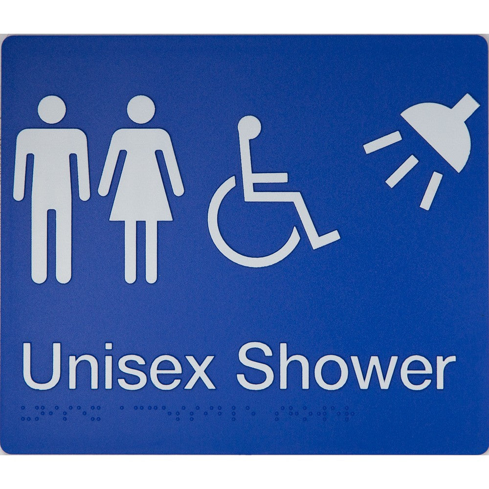 Braille Accessible Shower Sign