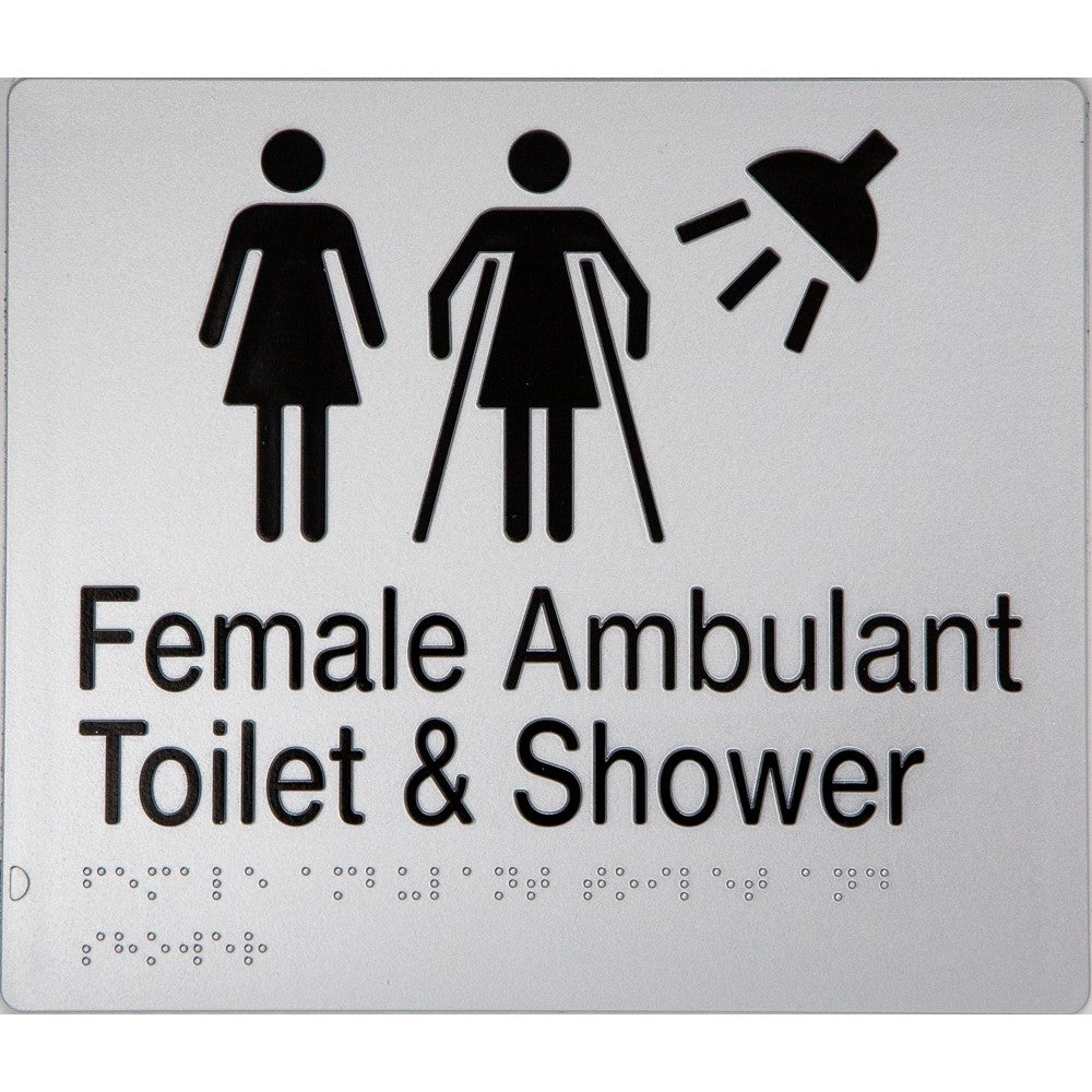 Braille Ambulant Toilet And Shower Sign 2 Icons
