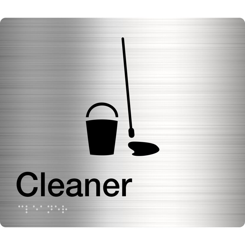 Braille Cleaner Sign
