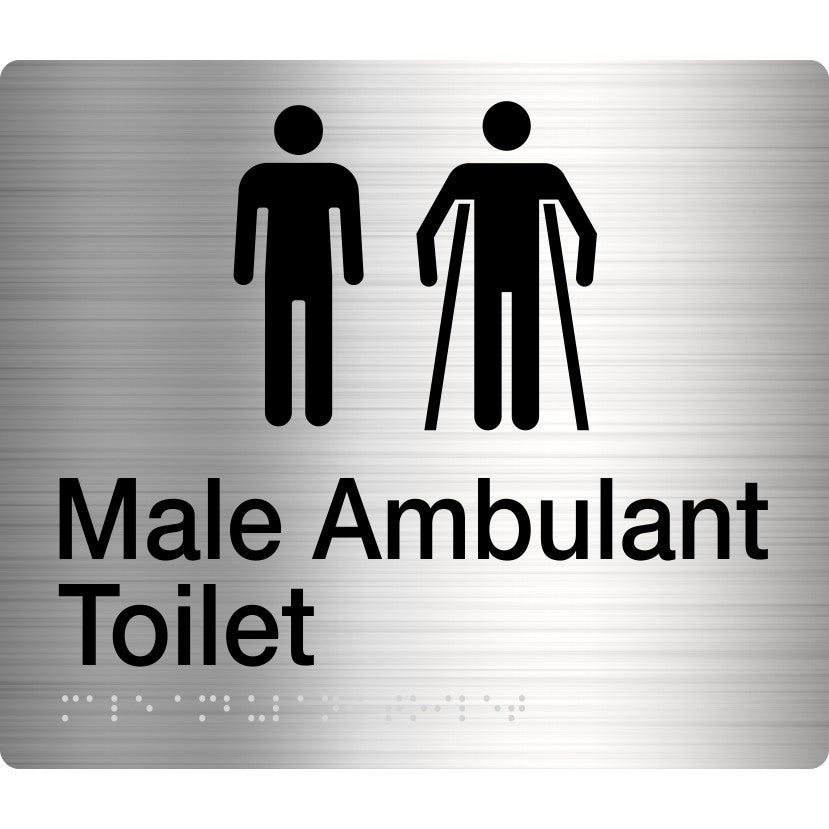 Braille Ambulant Toilet Sign 2 Icons