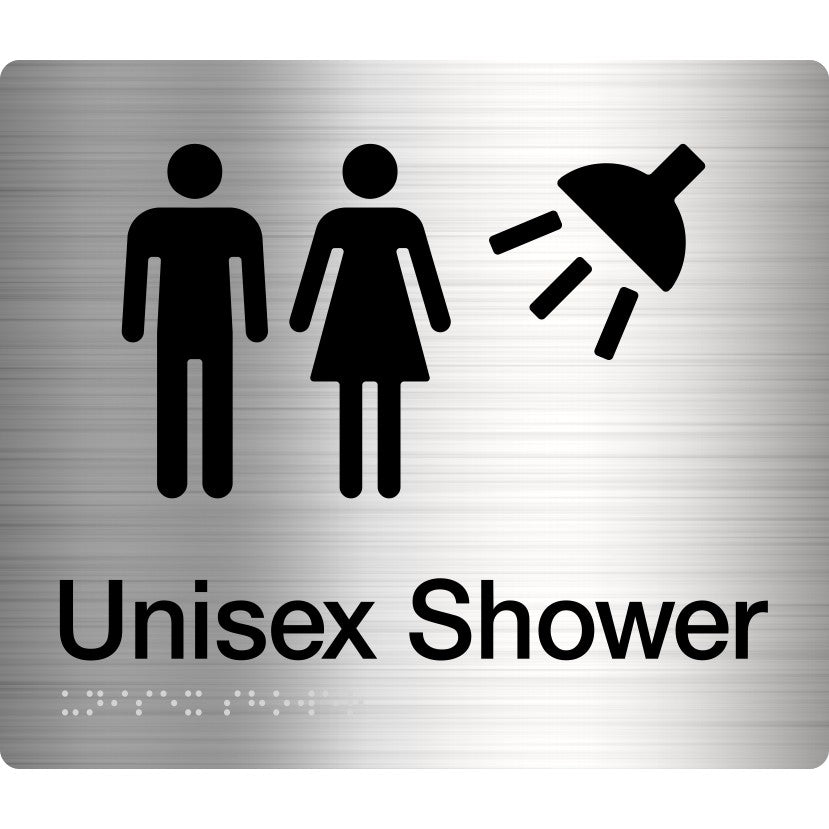 Braille Shower Sign