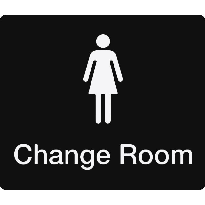 Braille Change Room Sign