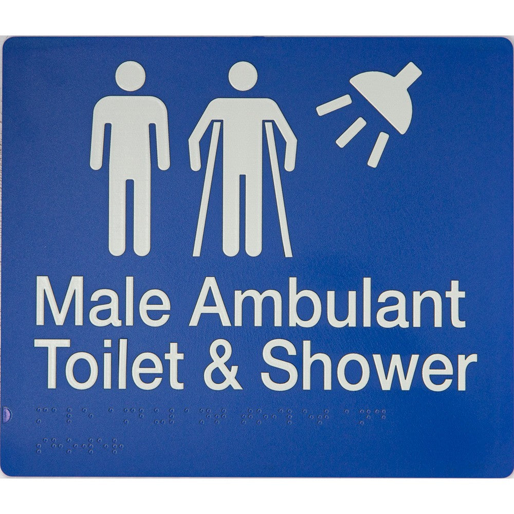 Braille Ambulant Toilet And Shower Sign 2 Icons