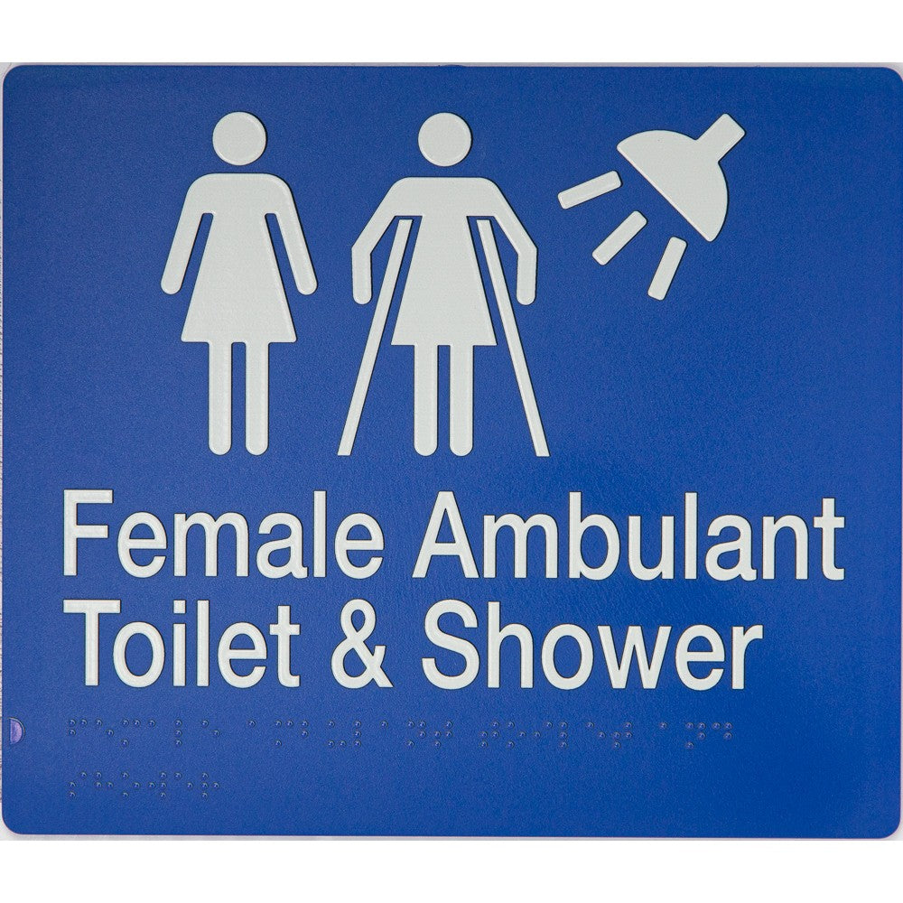 Braille Ambulant Toilet And Shower Sign 2 Icons