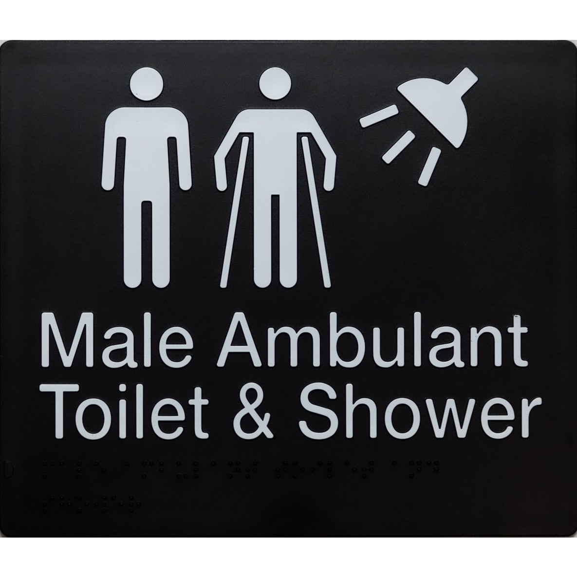 Braille Ambulant Toilet And Shower Sign 2 Icons