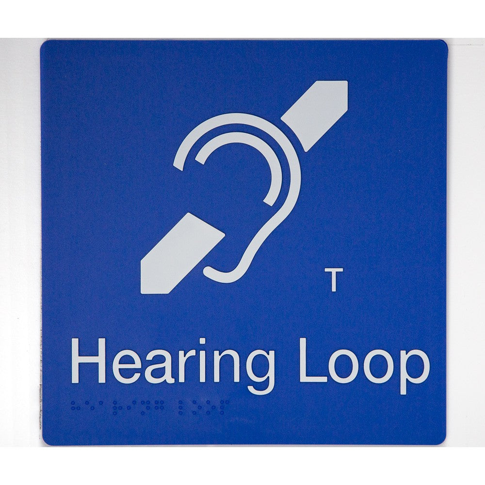 Braille Hearing Loop Sign