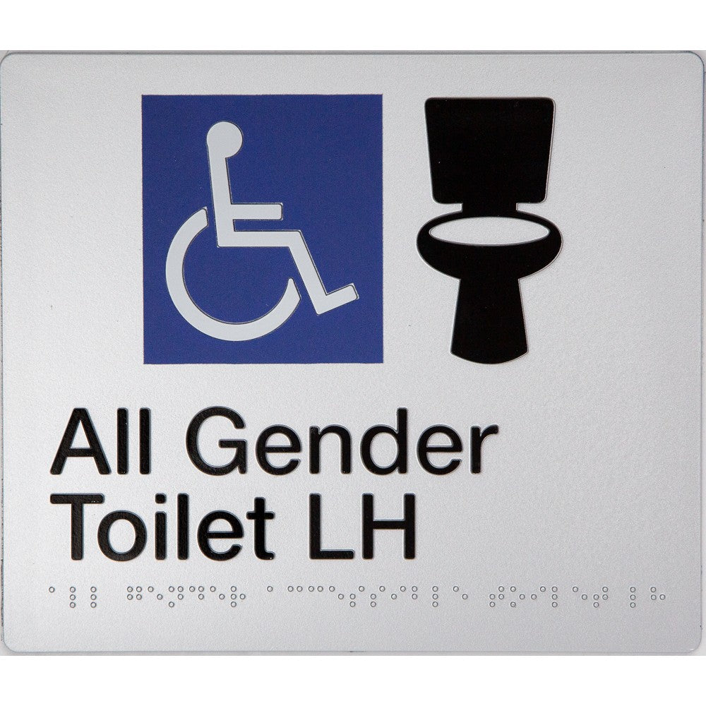 Braille Accessible Toilet Sign