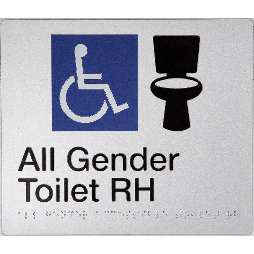 Braille Accessible Toilet Sign