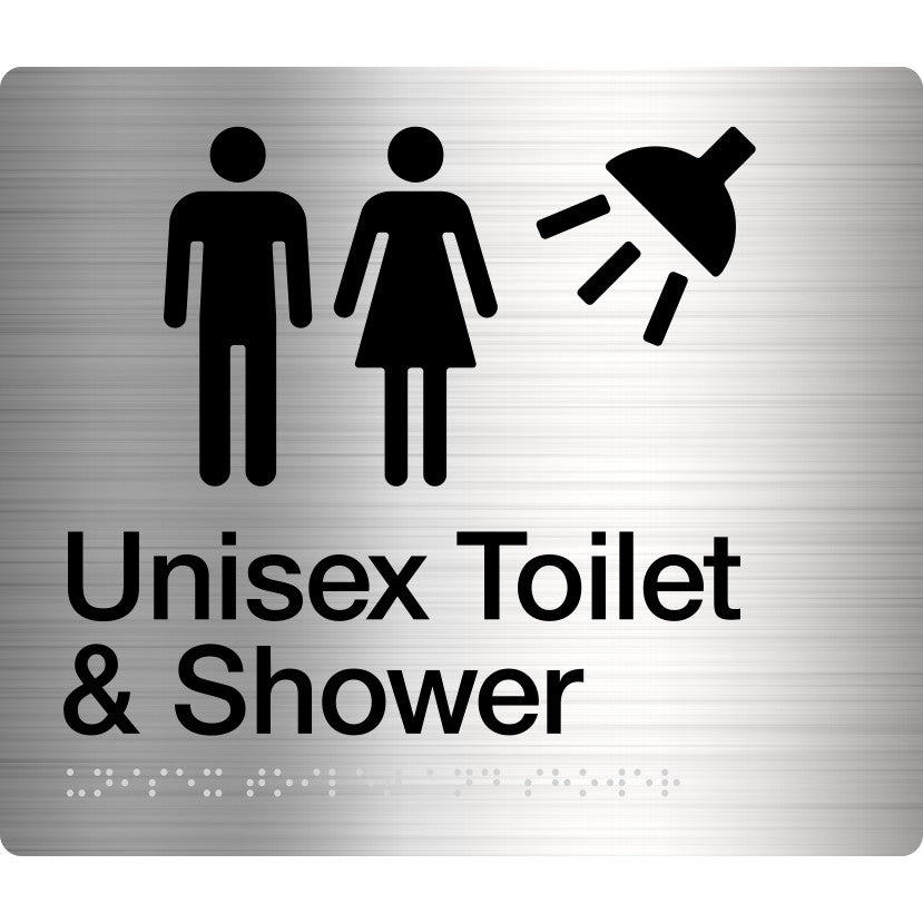 Braille Toilet And Shower Sign