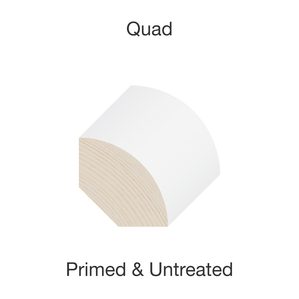 Primed Finger Jointed Pine Quad Moulding - H3 Losp Treated