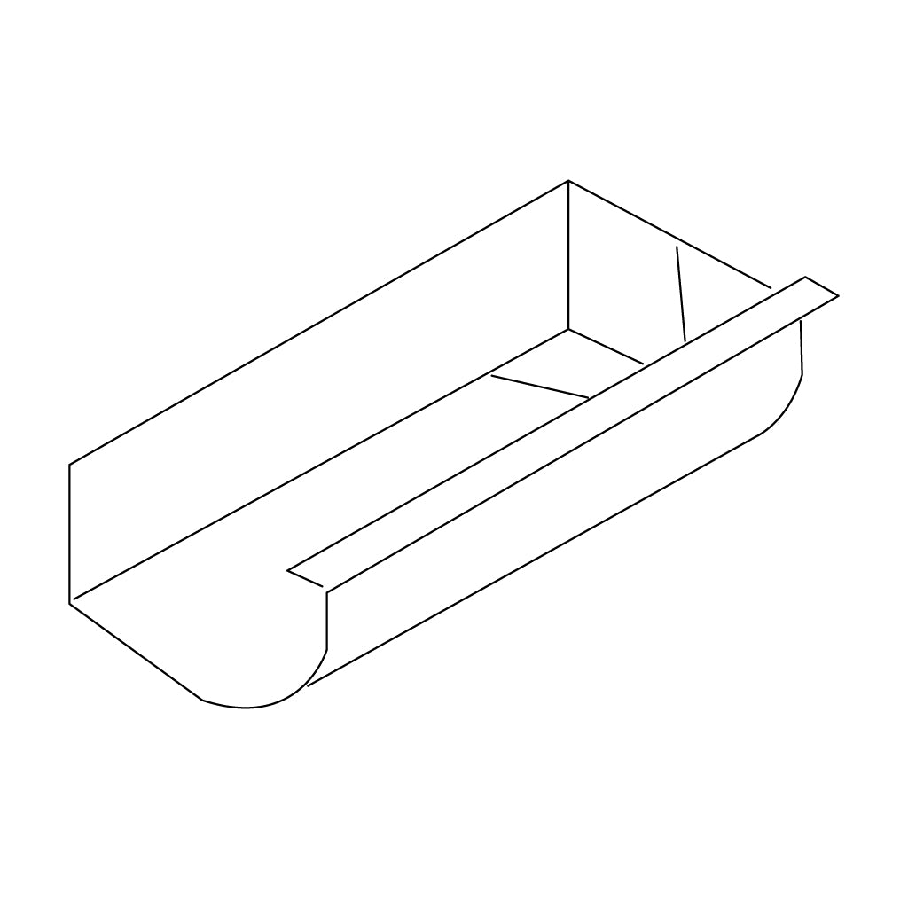 Lysaght Quad Gutter 150mm Return End Colorbond
