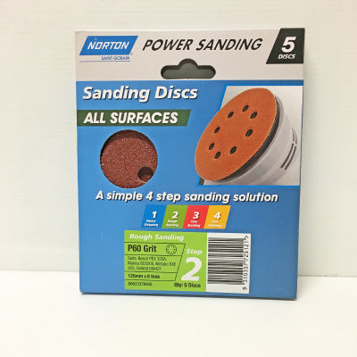 Sanding Disc All Surface Speed-Grip 8 Hole 115mm Pack Of 5