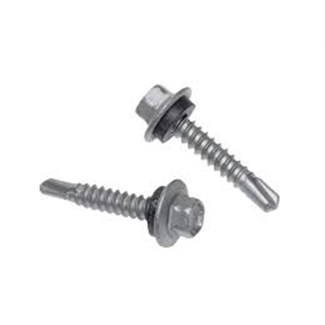 Self Drilling Metal Screw Hex Head With Seal Cl4 Galv 10-16 X 16mm