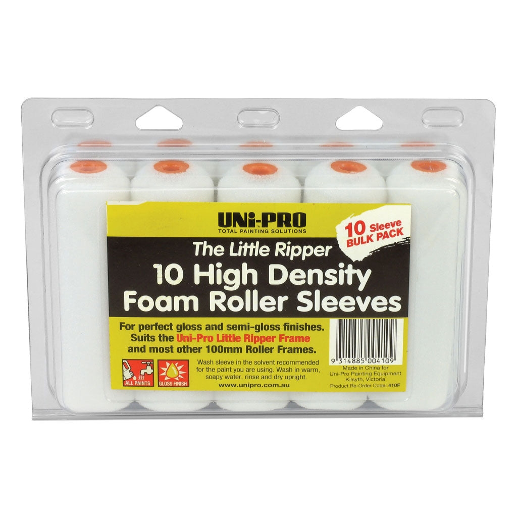 UNI-PRO ROLLER COVER MINI GLOSS FOAM 10 PCS 100MM
